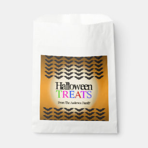 Halloween traktaties, vleermuizen & maan, geperson bedankzakje