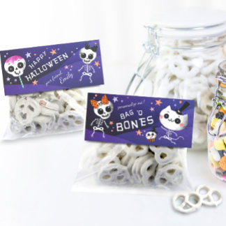 Halloween Treat Bag Topper, DIY Goodie Bag Label Plaatskaartje