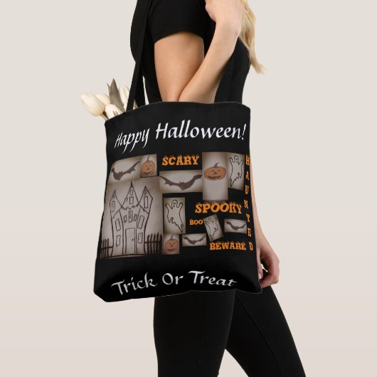 Halloween Treat Canvas tas (Dichtbij)
