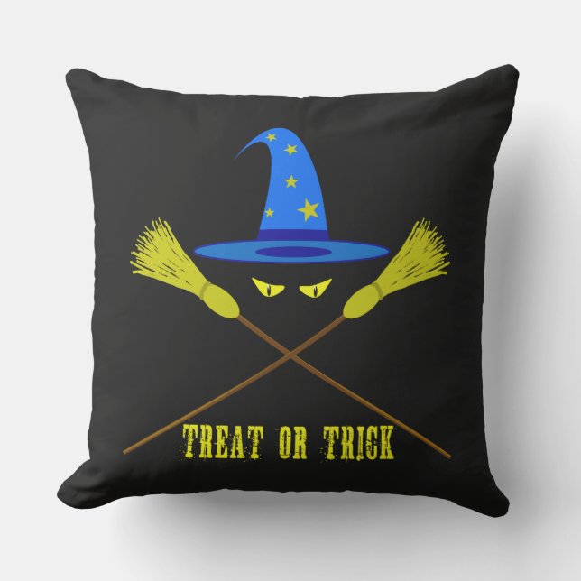 Halloween Treat of Trick Black Buitenkussen (Voorkant)
