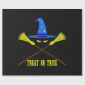 Halloween Treat of Trick Black Cadeaupapier (Vlak)