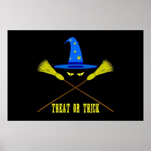 Halloween Treat of Trick Black Poster (Voorkant)