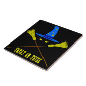 Halloween Treat of Trick Black Tegeltje (Zijkant)