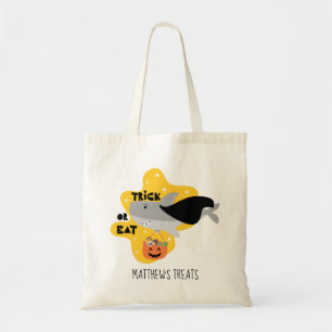 Halloween Treat op Shark Vampire Tote Bag