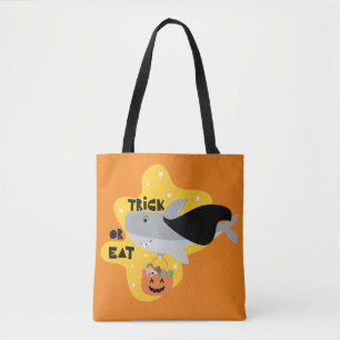 Halloween Treat op Shark Vampire Tote Bag
