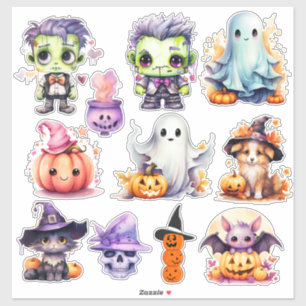Halloween Treat Stickers, Schattigee Spook Vinyl S Sticker