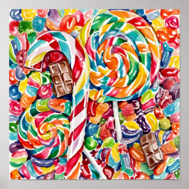 Halloween Treats Collage Poster