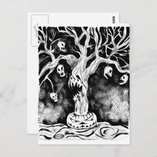 Halloween Tree Briefkaart (Voorkant / Achterkant)
