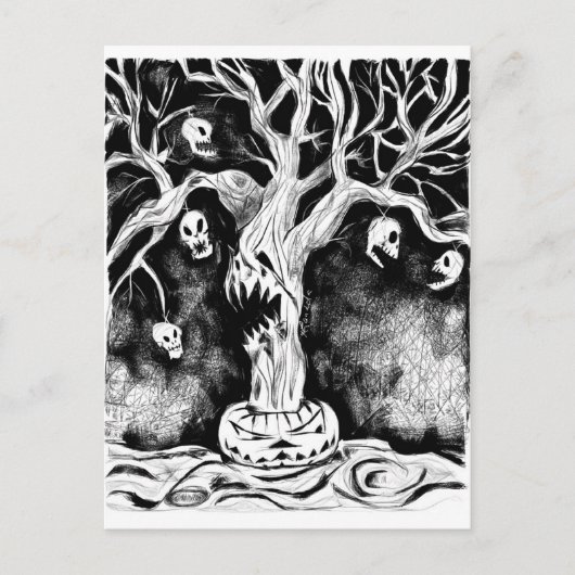Halloween Tree Briefkaart (Voorkant)