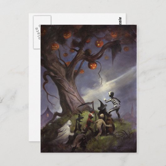 Halloween Tree Briefkaart (Voorkant / Achterkant)