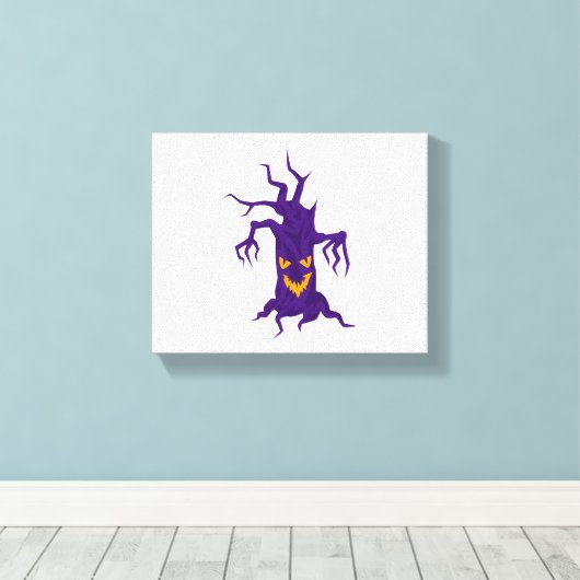 Halloween Tree Canvas Afdruk (Insitu (Houten vloer))
