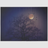 Halloween Tree Moon Crows Background Decoupage Tissuepapier (Voorkant)