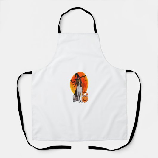 Halloween Treeing Walker Coonhound Jack O Lantern Schort (Voorkant)
