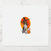 Halloween Treeing Walker Coonhound Jack O Lantern Sparkling Wijnetiket (Enkel label)