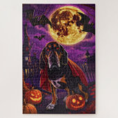Halloween Treeing Walker Vampire Pumpkins eng Legpuzzel (Verticaal)