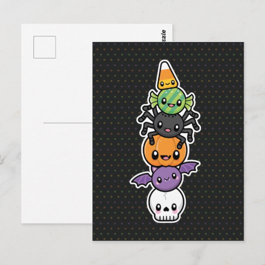 Halloween Trees briefkaart (Voorkant / Achterkant)