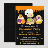 Halloween Treking Baking Birthday Party Kaart (Voorkant / Achterkant)