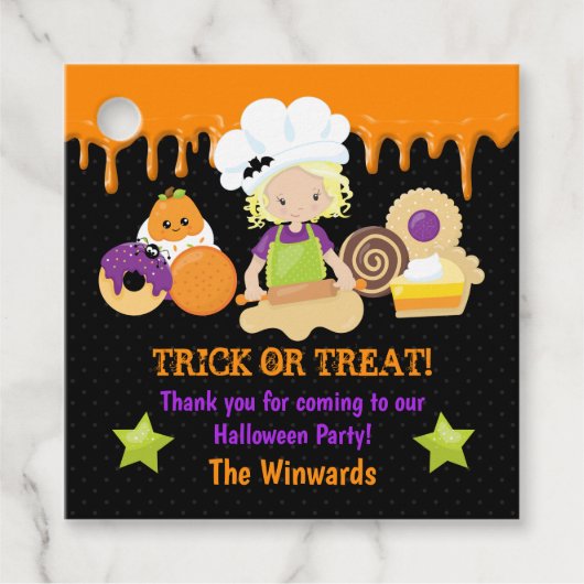 Halloween Treking Baking Halloween Party Dank je Bedankjes Labels (Voorkant)