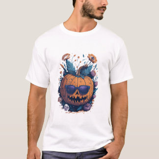 Halloween Trendy kwaadaardige pompoen T-shirt