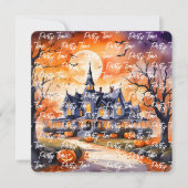 Halloween Trendy Pumpkin Autumn Collectie Kaart (Voorkant)