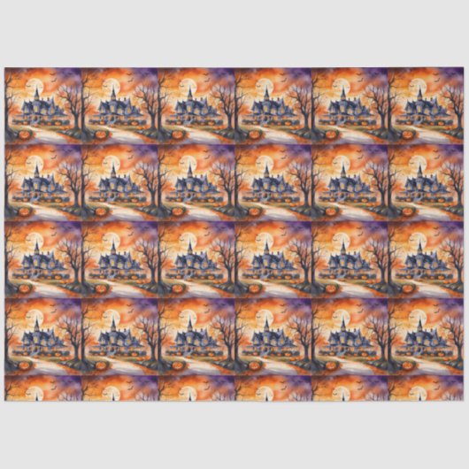 Halloween Trendy Pumpkin Autumn Collectie Tissuepapier (Voorkant)