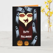 Halloween Tres_ Kaart (Gele Bloem)