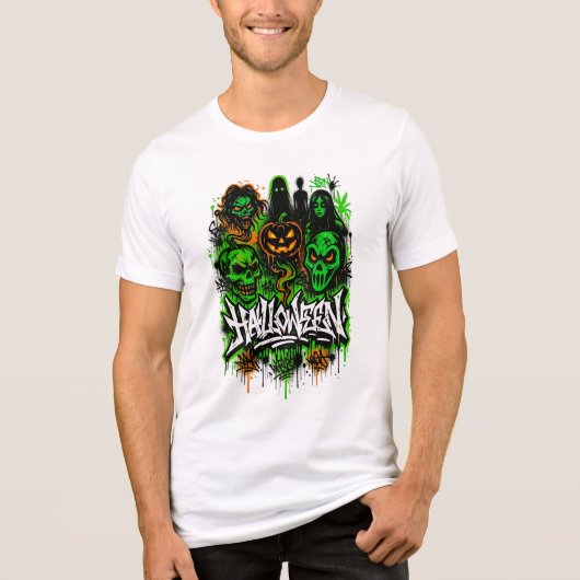 halloween Tri-Blend shirt (Voorkant)