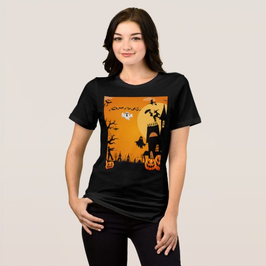 Halloween Tri-Blend Shirt (Voorkant volledig)