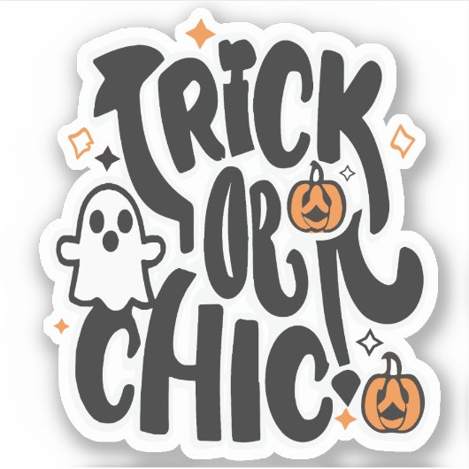 Halloween Trick and Treat Sticker (Voorkant)