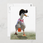 Halloween Trick of Treating Pirate Duck Briefkaart (Voorkant / Achterkant)