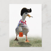 Halloween Trick of Treating Pirate Duck Briefkaart (Voorkant)