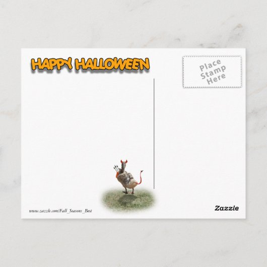 Halloween Trick of Treating Pirate Duck Briefkaart (Achterkant)