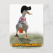 Halloween Trick of Treating Pirate Duck Briefkaart (Voorkant)