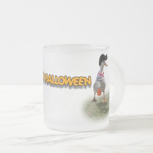 Halloween Trick of Treating Pirate Duck Matglas Koffiemok (Voorkant rechts)
