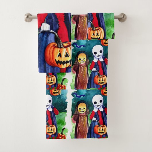 Halloween Trick of Treers Bad Handdoek (Insitu)