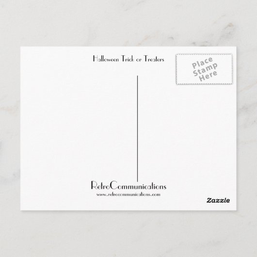 Halloween Trick of Treers Briefkaart (Achterkant)