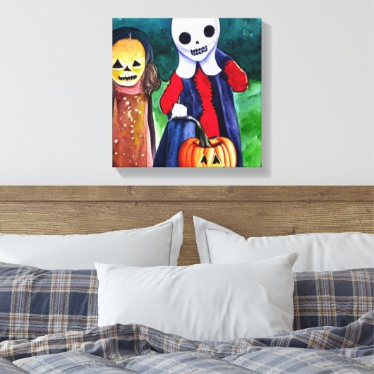 Halloween Trick of Treers Canvas Afdruk (Insitu (Slaapkamer))