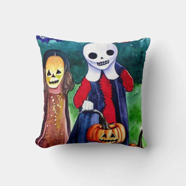 Halloween Trick of Treers Kussen (Voorkant)
