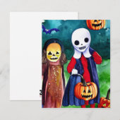 Halloween Trick of Treers Notitiekaartje (Voorkant / Achterkant)