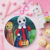 Halloween Trick of Treers Papieren Bordje (Feest)