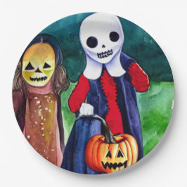 Halloween Trick of Treers Papieren Bordje