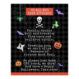 Halloween Trick of Treing Pandemic Poem Perfect Poster