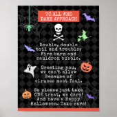 Halloween Trick of Treing Pandemic Poem Poster (Voorkant)
