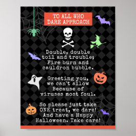 Halloween Trick of Treing Pandemic Poem Poster