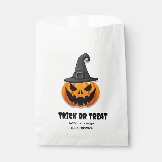 Halloween Trick or treat - Aangepaste Jack-o'-lant Bedankzakje (Voorkant)