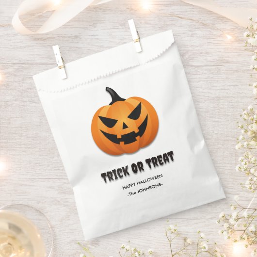 Halloween Trick or treat - Aangepaste Jack-o'-lant Bedankzakje (Geknipt)