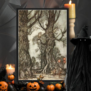 Halloween Trick or treat Arthur Rackham Kaart