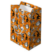 Halloween Trick-or-Treat Bag Medium Cadeauzakje (Achterkant Gekanteld)