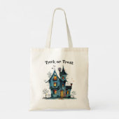 Halloween Trick or treat Bag met Creepy House Tote Bag (Achterkant)