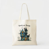 Halloween Trick or treat Bag met Creepy House Tote Bag (Voorkant)